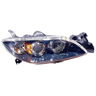 2008 mazda 3 front passenger side replacement halogen headlight lens and housing arswlma2519108v