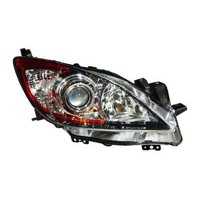 2011 mazda 3 sport front passenger side replacement halogen headlight lens and housing arswlma2519130c