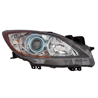 2013 mazda 3 front passenger side replacement halogen headlight lens and housing arswlma2519143c