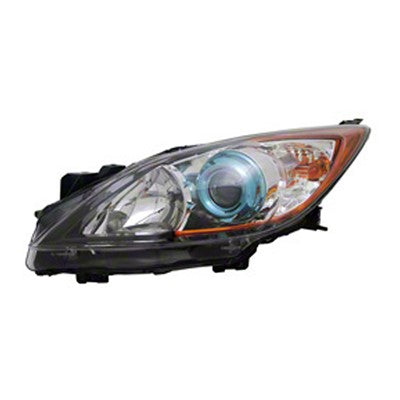 2013 mazda 3 front passenger side oem halogen headlight lens and housing arswlma2519143oe