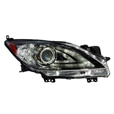 2010 mazda 3 front passenger side replacement hid headlight lens and housing arswlma2519149