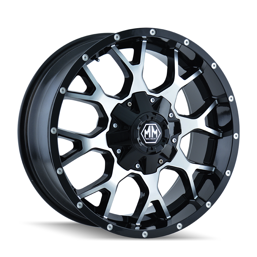 Mayhem 20"x10" Non-Chrome Black/Machined Face Custom Wheel ARSWCW80152137B