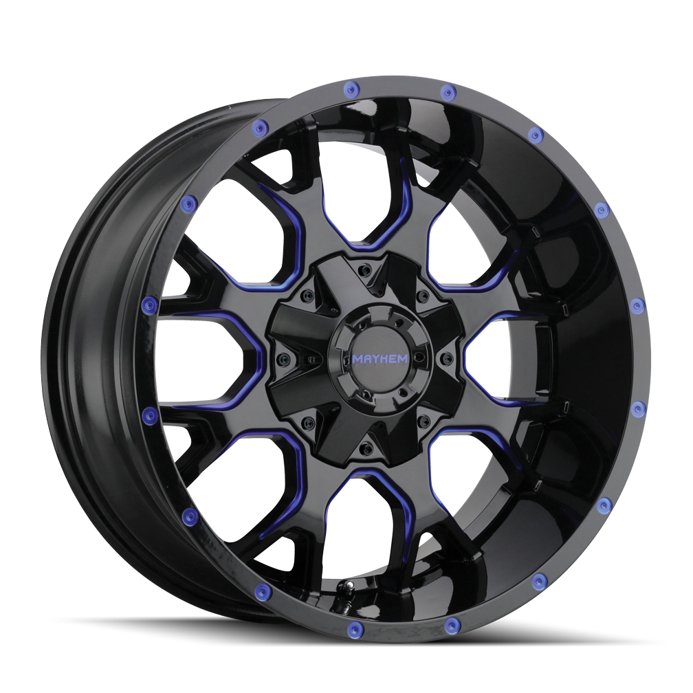 Mayhem 20"x10" Non-Chrome Black w/Prism Blue Custom Wheel ARSWCW80152137BTB