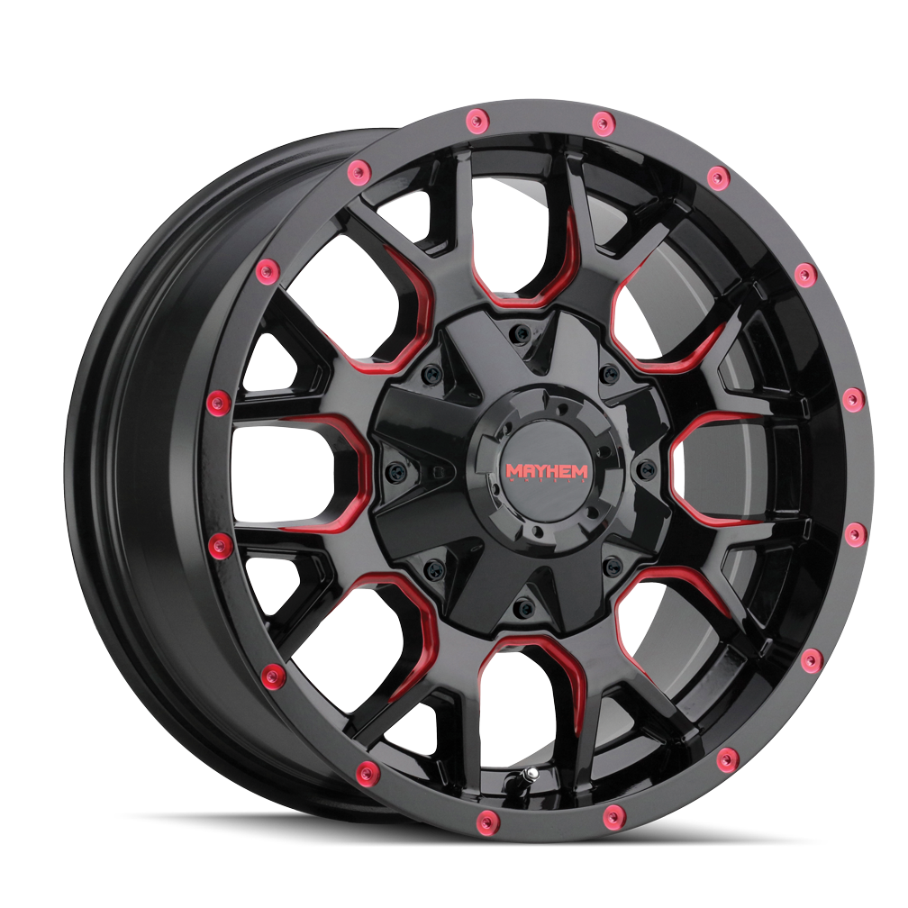 Mayhem 18"x9" Non-Chrome Black w/Prism Red Custom Wheel ARSWCW80158978BTR18