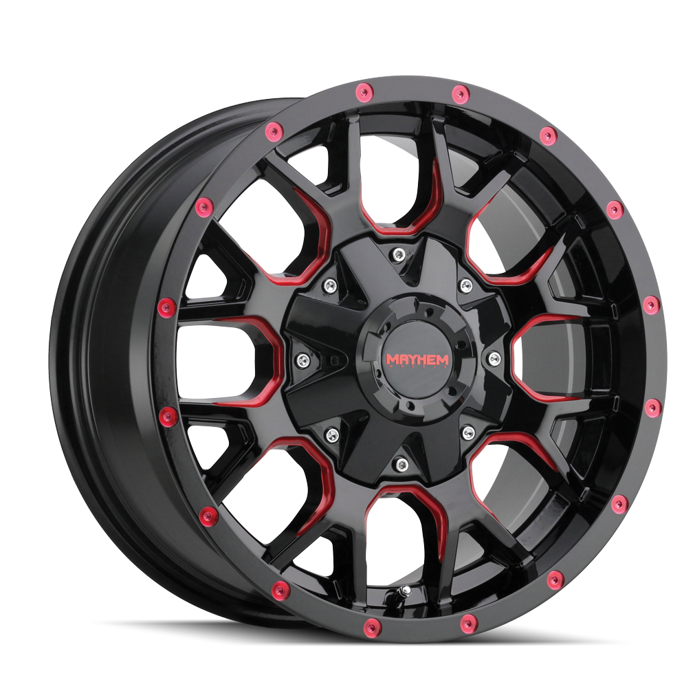 Mayhem 20"x10" Non-Chrome Black w/Prism Red Custom Wheel ARSWCW80152137BTR