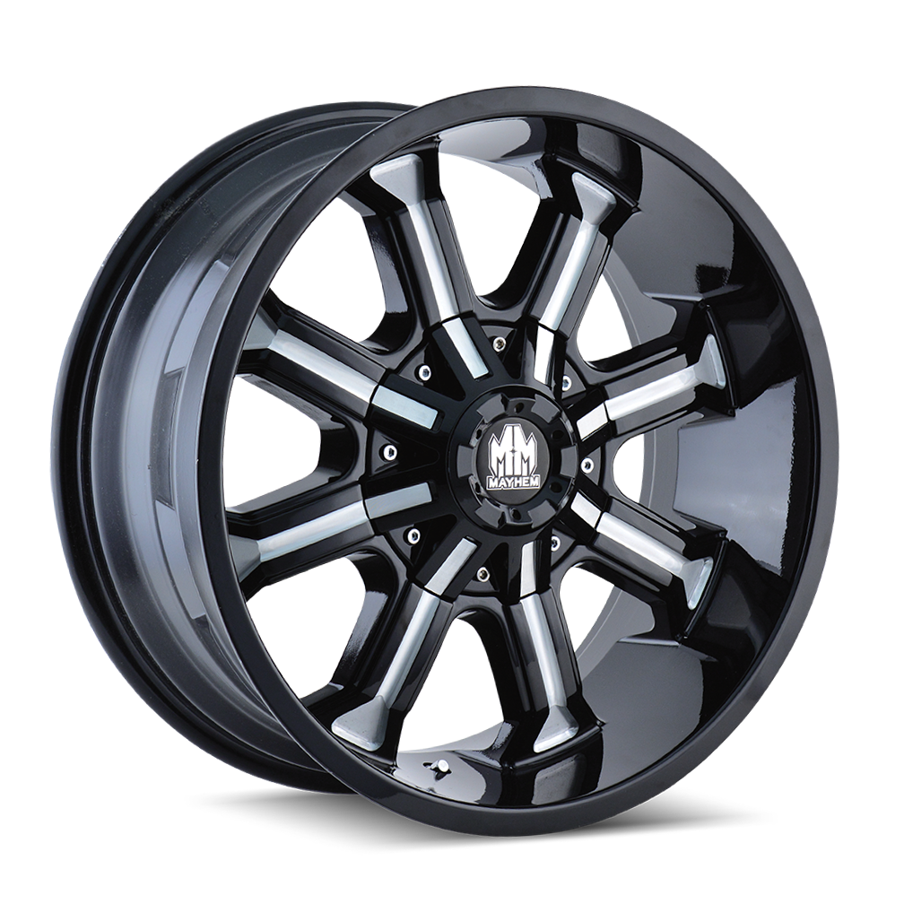 Mayhem 20"x9" Non-Chrome Black w/Milled Spokes Custom Wheel ARSWCW81022937M12