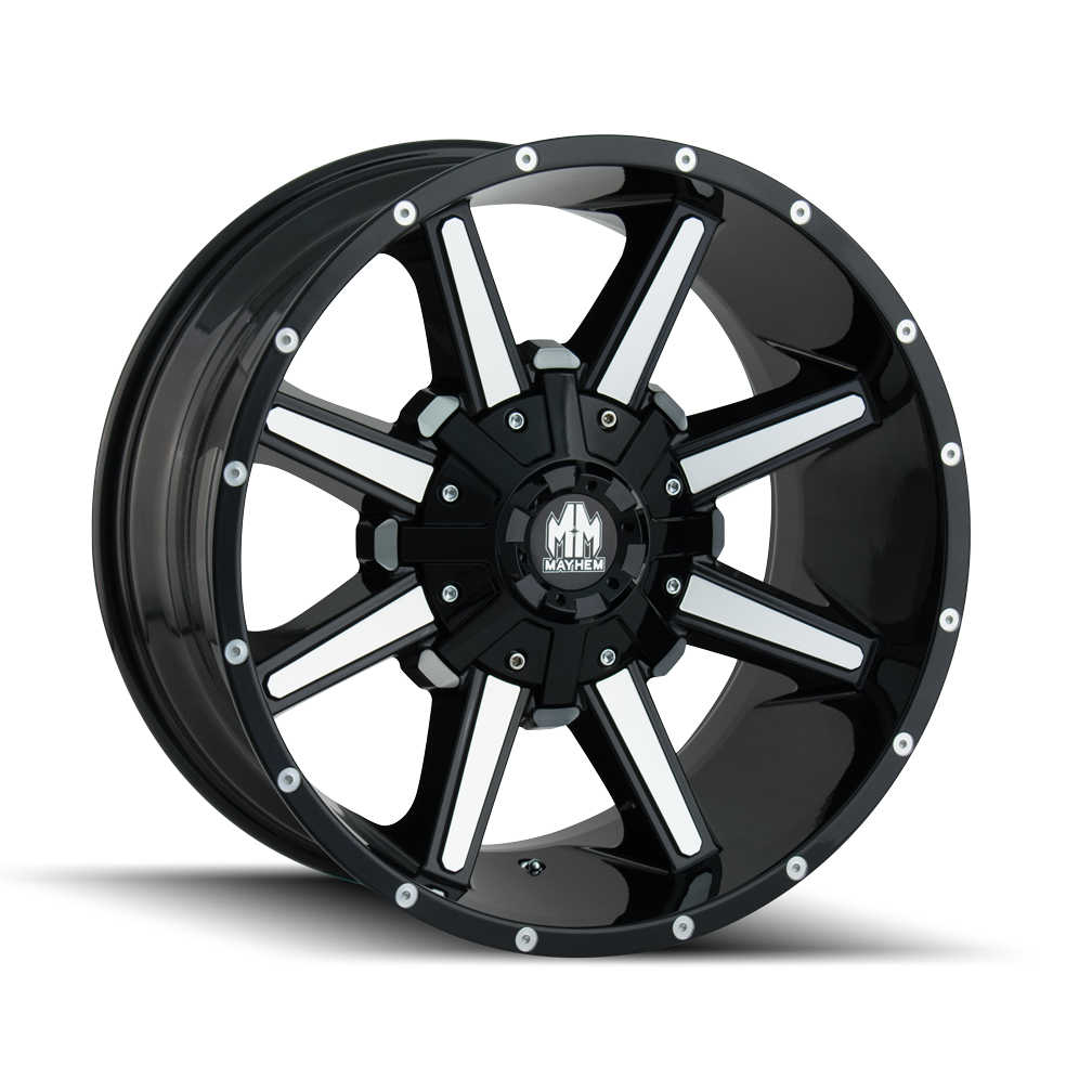 Mayhem 17"x9" Non-Chrome Black/Machined Face Custom Wheel ARSWCW81047976B