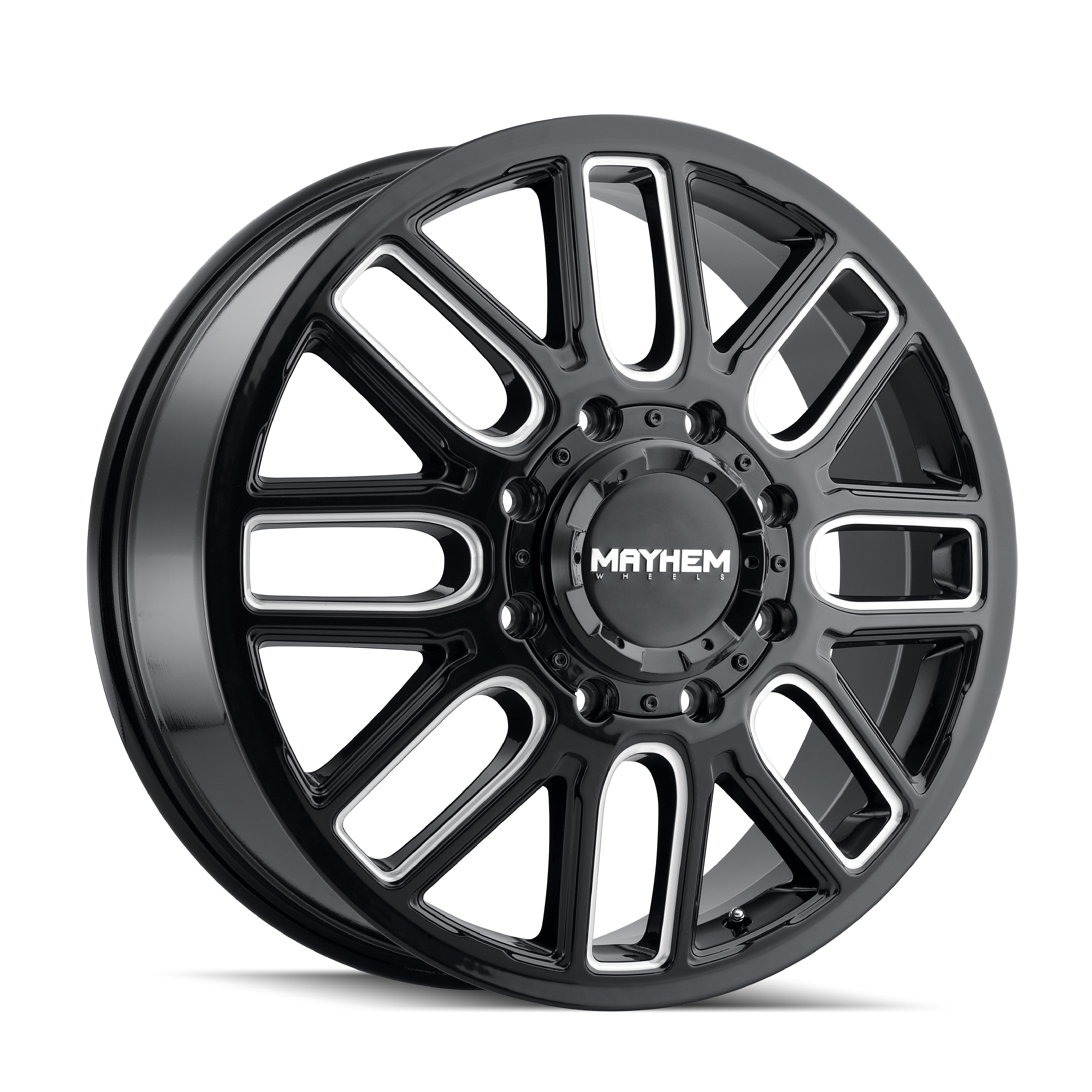 Mayhem 22"x8.25" Non-Chrome Black w/Milled Spokes Custom Wheel ARSWCW8107D22877BMF115