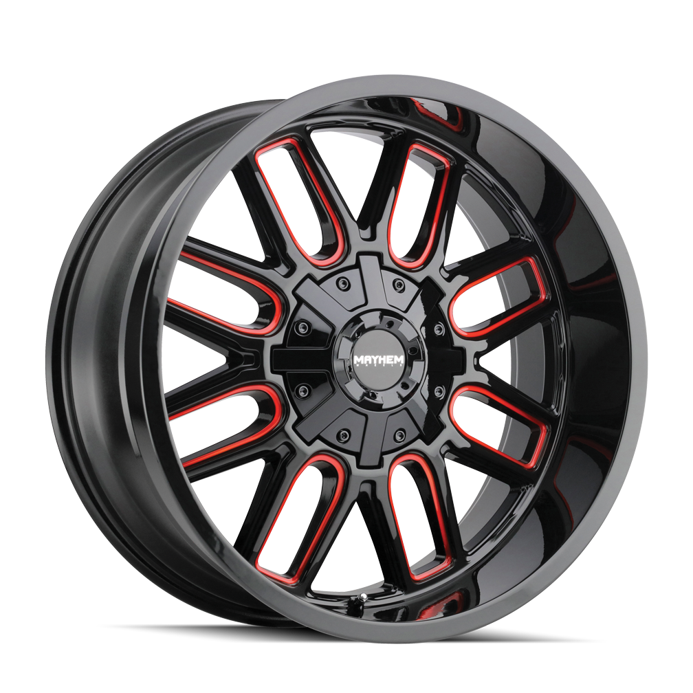 Mayhem 20"x10" Non-Chrome Black w/Prism Red Custom Wheel ARSWCW81072137BTR