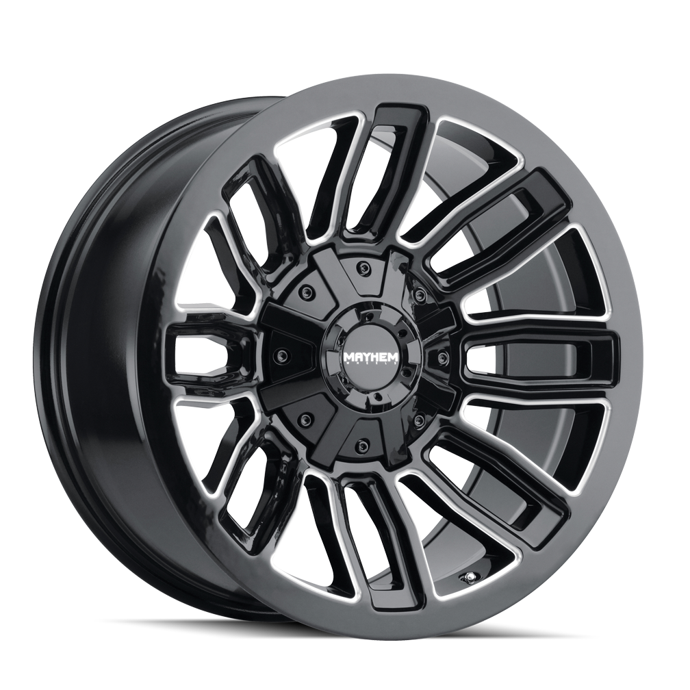 Mayhem 20"x10" Non-Chrome Black w/Milled Spokes Custom Wheel ARSWCW81082137BM