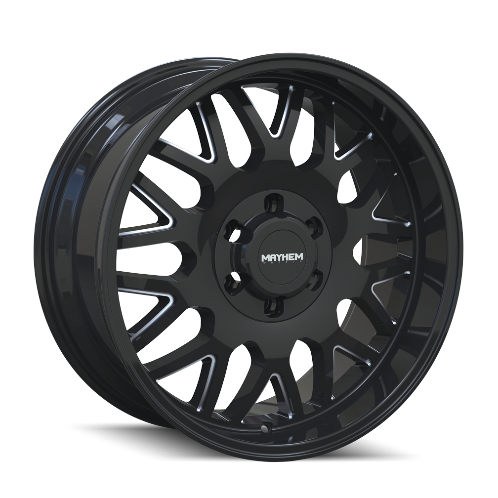 Mayhem 20"x10" Non-Chrome Black w/Milled Spokes Custom Wheel ARSWCW81102136BM