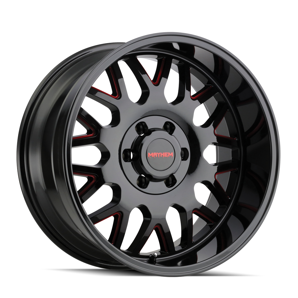 Mayhem 20"x10" Non-Chrome Black w/Prism Red Custom Wheel ARSWCW81102137BTR