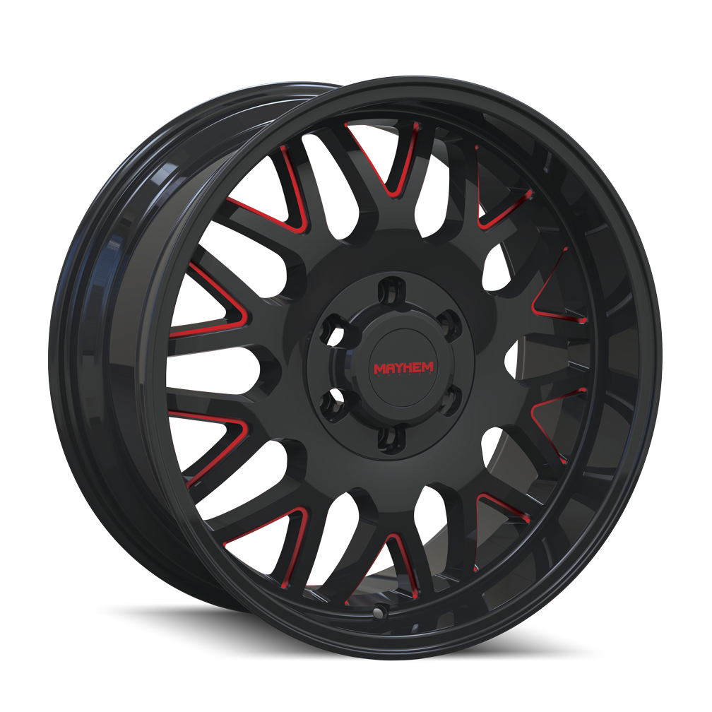 Mayhem 20"x10" Non-Chrome Black w/Prism Red Custom Wheel ARSWCW81102136BTR