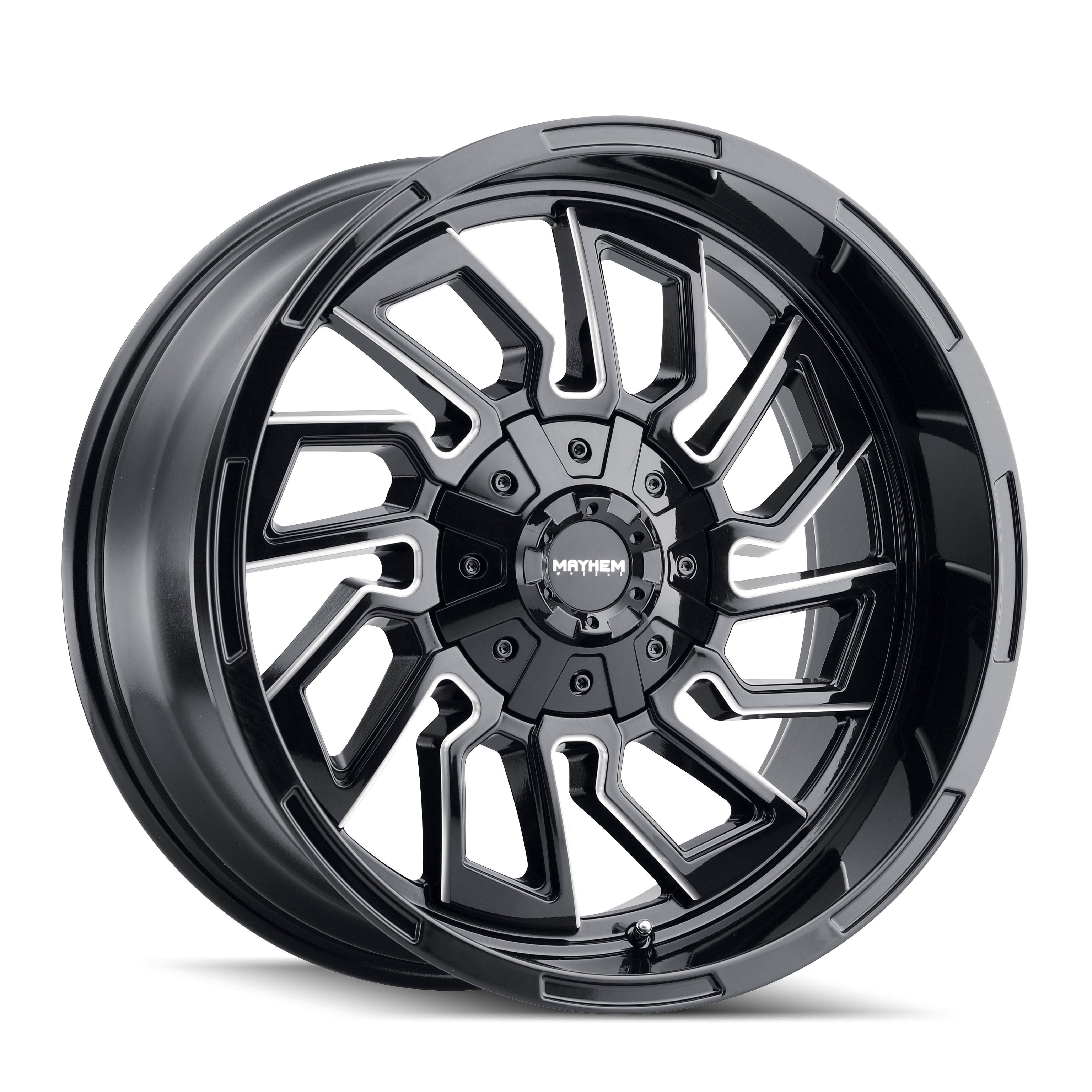 Mayhem 20"x10" Non-Chrome Black w/Milled Spokes Custom Wheel ARSWCW81112152BM