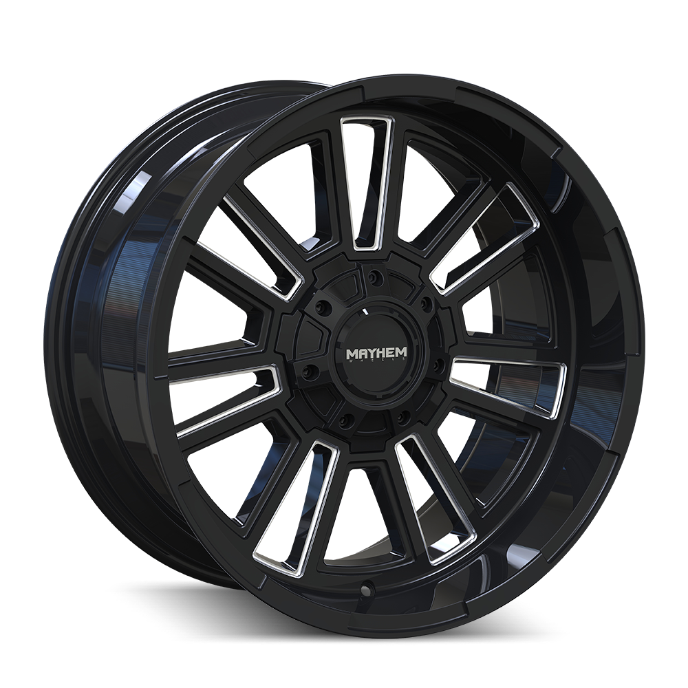 Mayhem 20"x10" Non-Chrome Black w/Milled Spokes Custom Wheel ARSWCW81152181BM