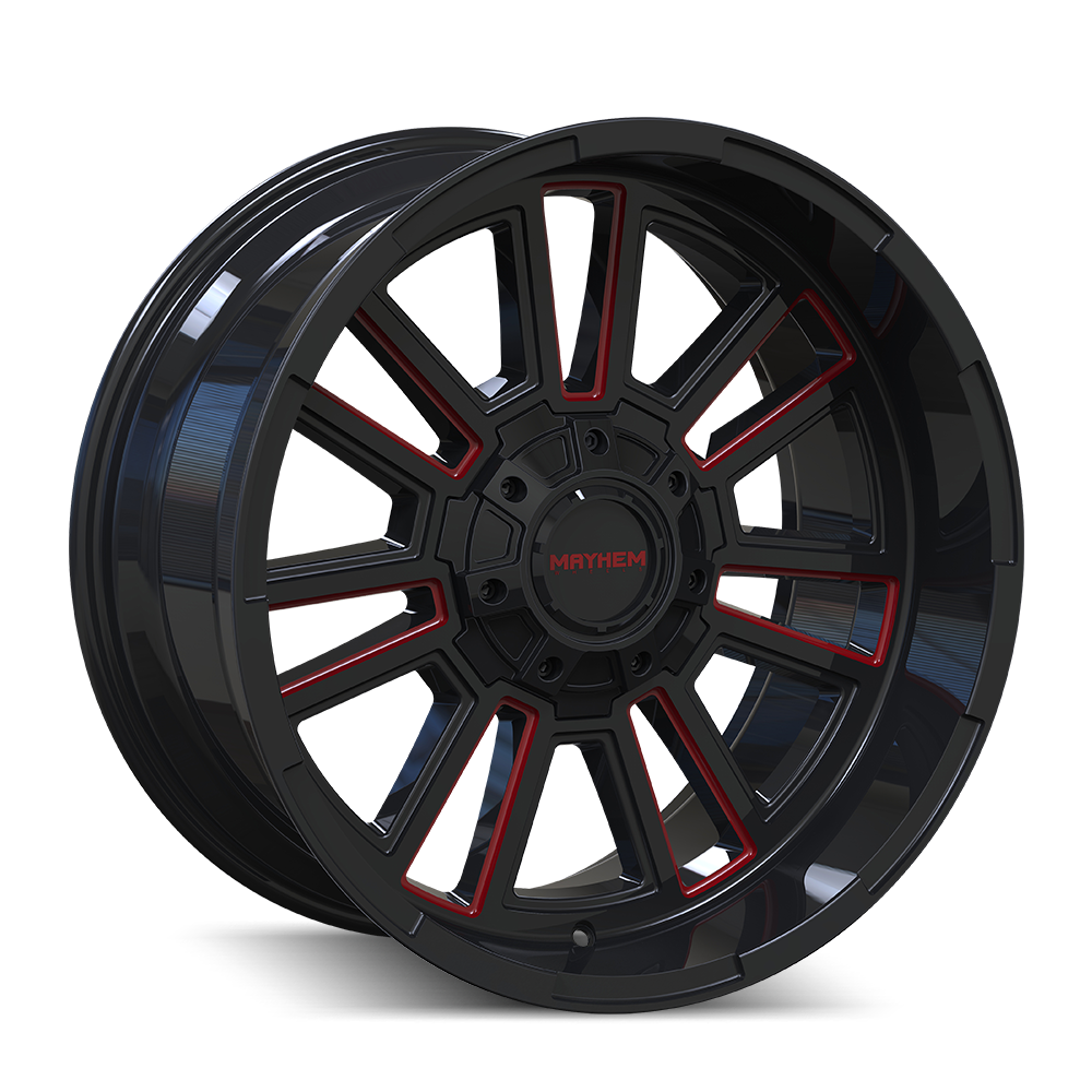 Mayhem 20"x10" Non-Chrome Black w/Prism Red Custom Wheel ARSWCW81152170BTR