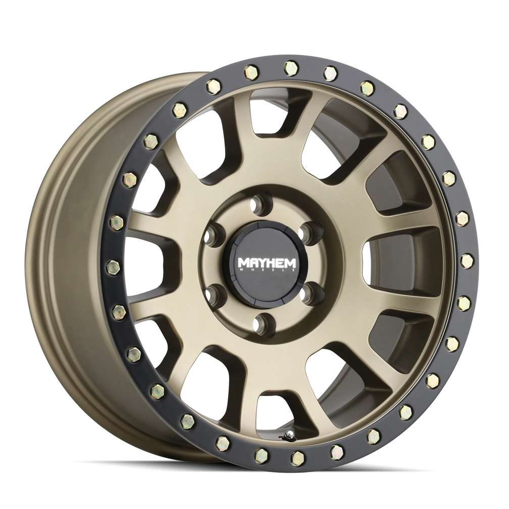 Mayhem 20"x9" Non-Chrome Matte Gold w/ Matte Black Lip Custom Wheel ARSWCW83022936MGD