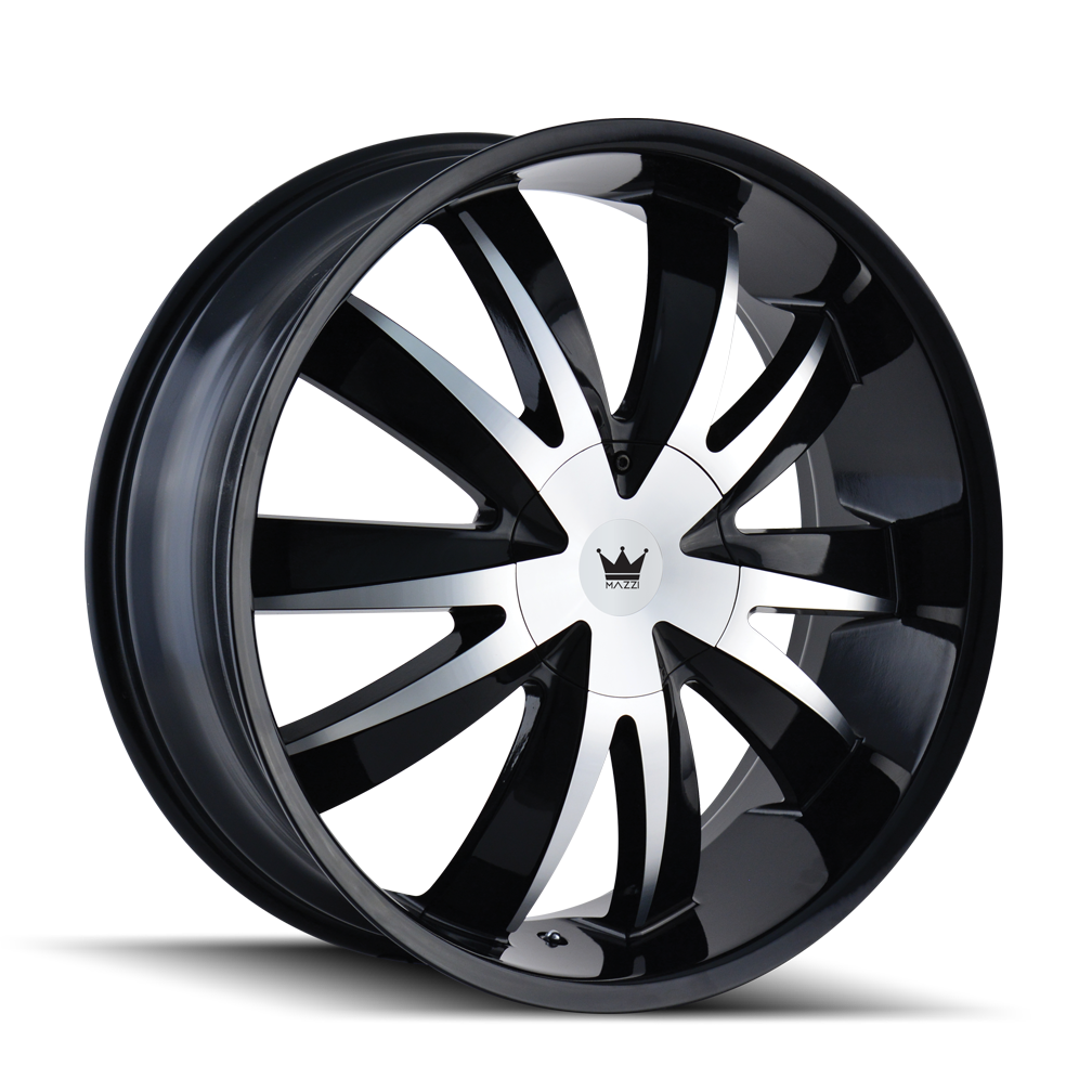 Mazzi 22"x8.5" Non-Chrome Black/Machined Custom Wheel ARSWCW33722811B