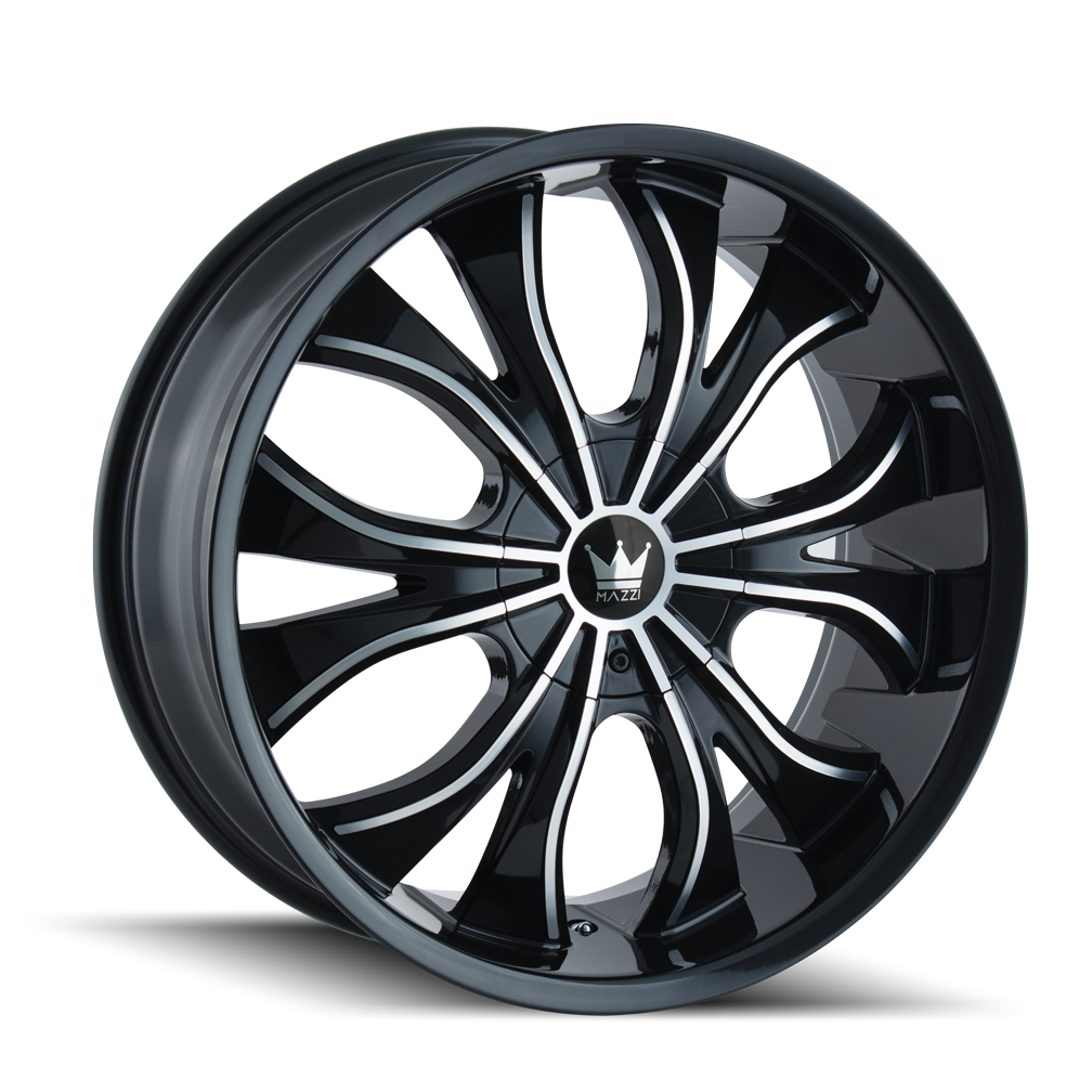 Mazzi 22"x9.5" Non-Chrome Black/Machined Custom Wheel ARSWCW34222904B