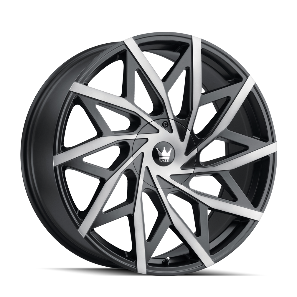 Mazzi 22"x9.5" Non-Chrome Matte Black w/Dark Tint Custom Wheel ARSWCW37222952TM