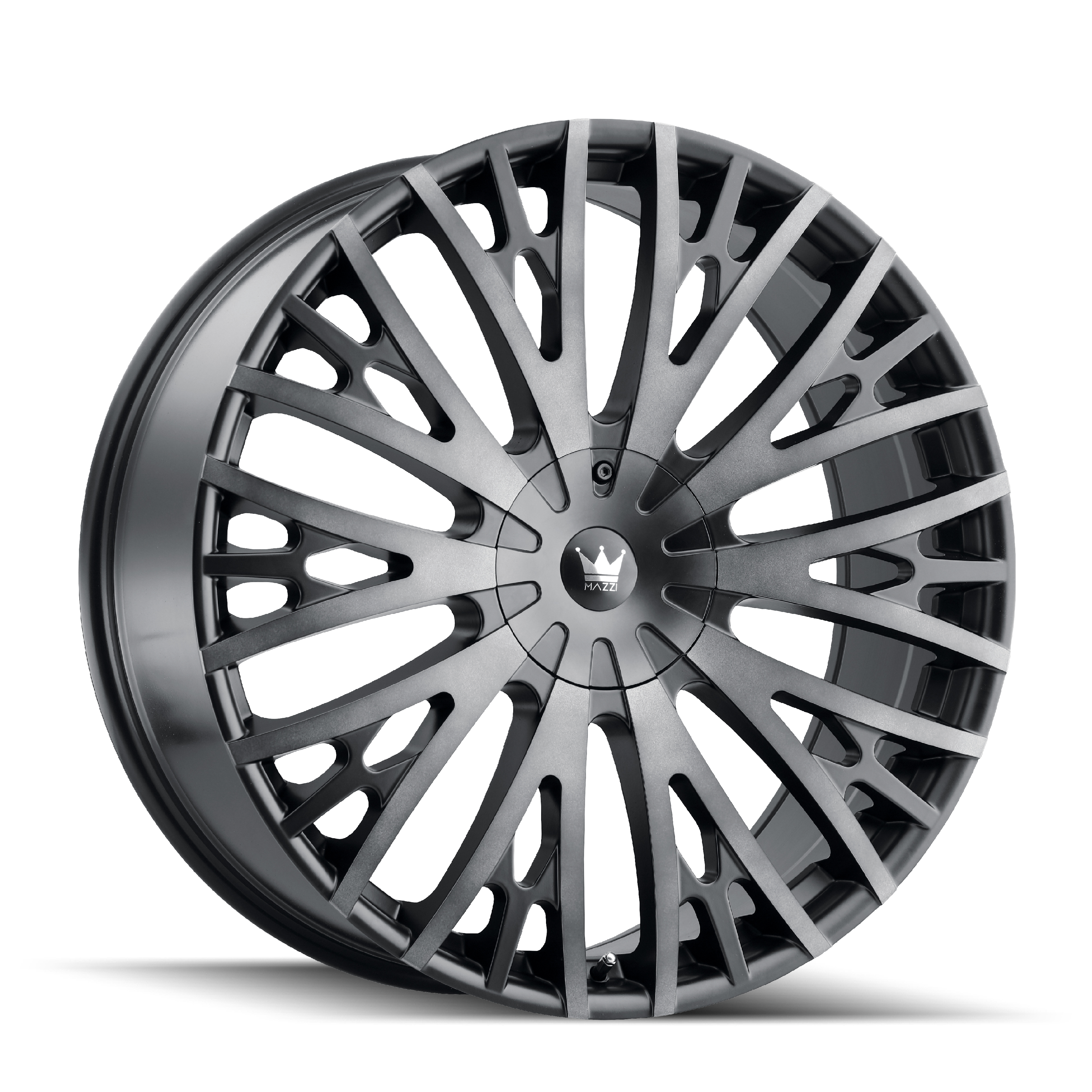 Mazzi 22"x9.5" Non-Chrome Matte Black w/Dark Tint Custom Wheel ARSWCW37322918TM