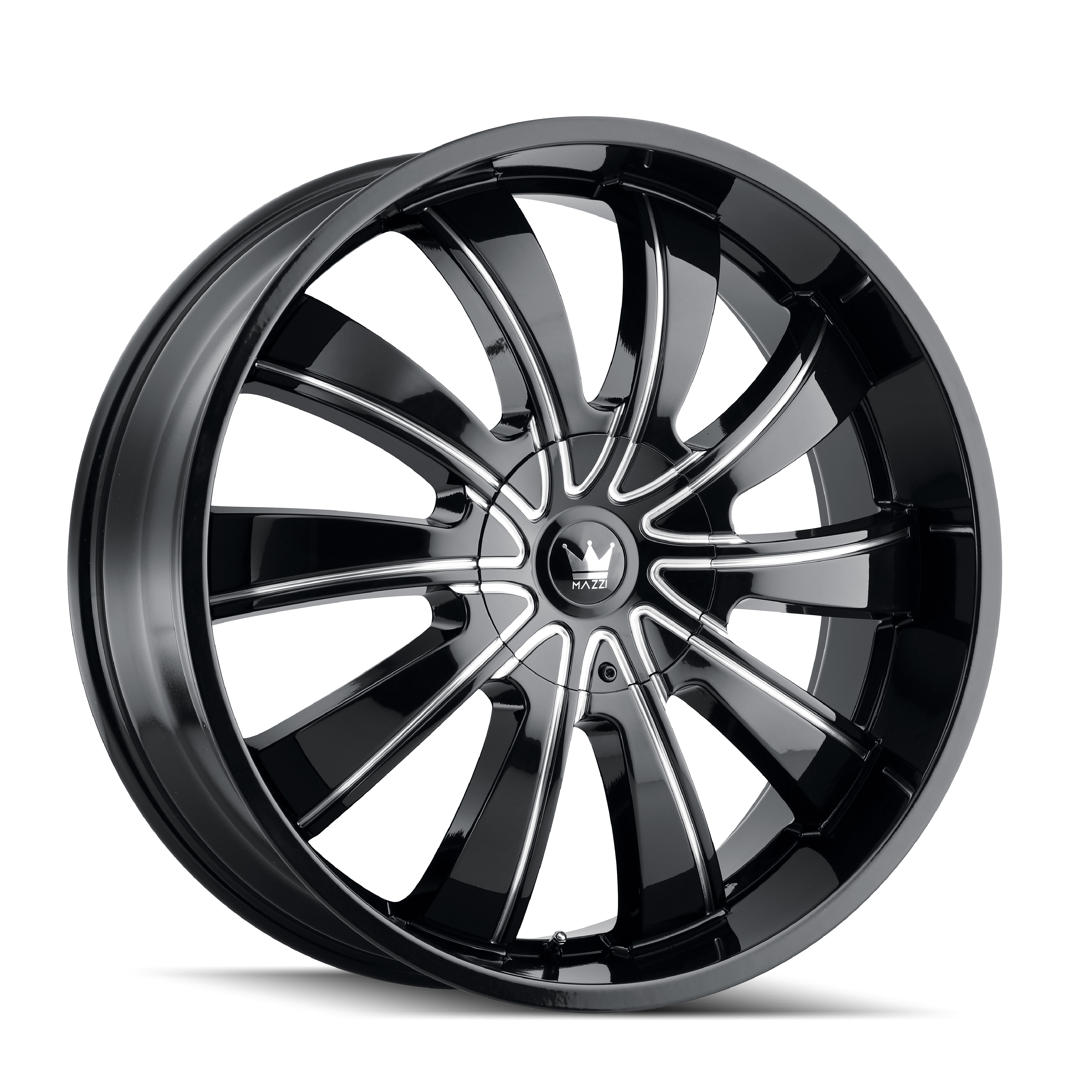 Mazzi 22"x9.5" Non-Chrome Gloss Black/Milled Custom Wheel ARSWCW37422937B