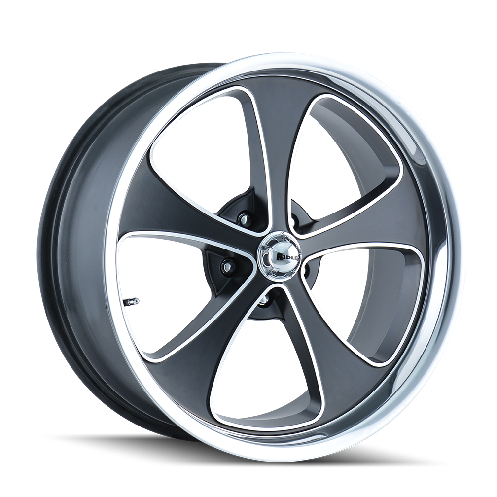 Ridler 20"x10" Non-Chrome Matte Black/Machined Face/Polished Lip Custom Wheel ARSWCW6452161MBP