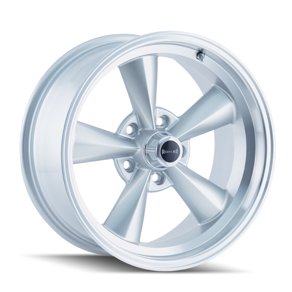 Ridler 15"x7" Non-Chrome Silver/Machined Lip Custom Wheel ARSWCW6755761S