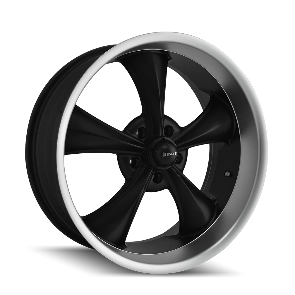 Ridler 20"x10" Non-Chrome Matte Black/Machined Lip Custom Wheel ARSWCW6952161MB