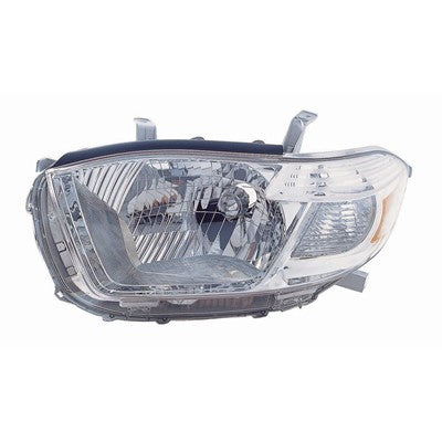 2009 toyota highlander front driver side replacement headlight lens and housing arswlto2502176c