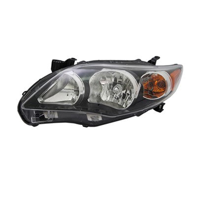 2011 toyota corolla front driver side replacement headlight assembly arswlto2502204v