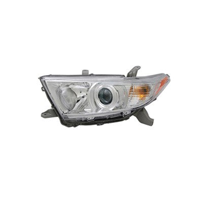 2012 toyota highlander front driver side replacement headlight assembly arswlto2502208v