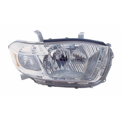 2010 toyota highlander front passenger side replacement headlight lens and housing arswlto2503176c