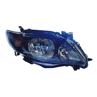 2009 toyota corolla front passenger side replacement headlight assembly lens and housing arswlto2503183v