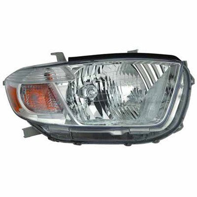 2010 toyota highlander front passenger side replacement headlight assembly arswlto2503201v