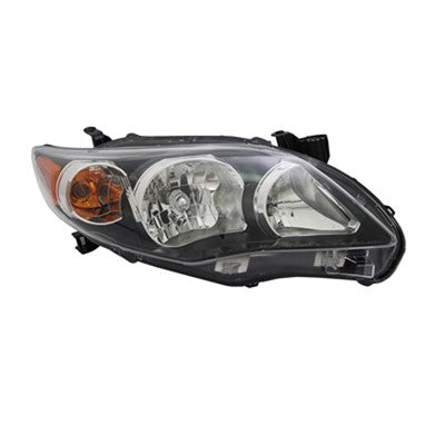 2011 toyota corolla front passenger side replacement headlight assembly lens and housing arswlto2503204