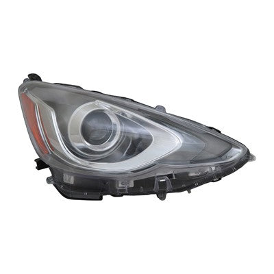 2016 toyota prius c front passenger side replacement led headlight assembly arswlto2503236c