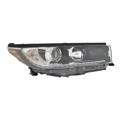 2019 toyota highlander front passenger side replacement led headlight assembly arswlto2503253