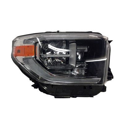 2019 toyota tundra front passenger side replacement led headlight assembly arswlto2503263