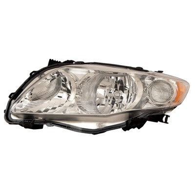 2009 toyota corolla front driver side replacement headlight lens and housing arswlto2518116c