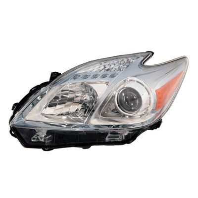 2010 toyota prius front driver side replacement halogen headlight lens and housing arswlto2518122c
