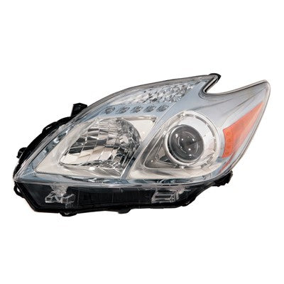 2011 toyota prius front driver side replacement halogen headlight lens and housing arswlto2518122c