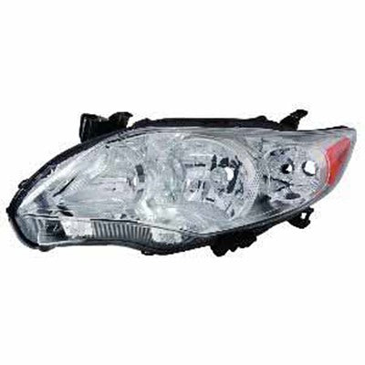 2013 toyota corolla front driver side replacement headlight lens and housing arswlto2518131