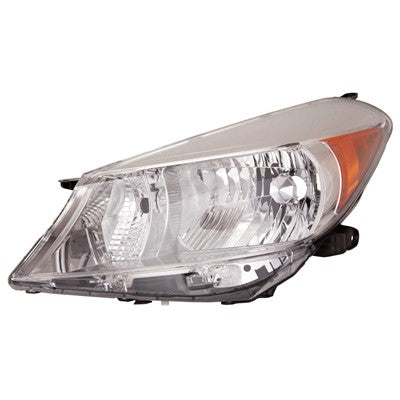 2012 toyota yaris front driver side replacement halogen headlight lens and housing arswlto2518132c