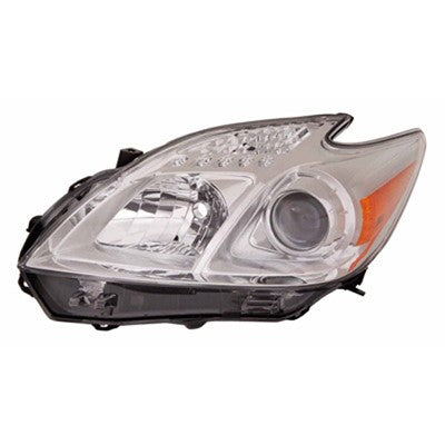 2012 toyota prius front driver side replacement halogen headlight lens and housing arswlto2518134