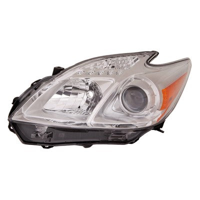 2014 toyota prius front driver side replacement halogen headlight lens and housing arswlto2518134c