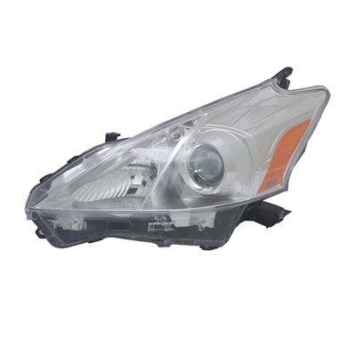 2012 toyota prius v front driver side oem halogen headlight lens and housing arswlto2518137oe