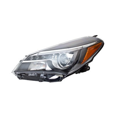 2015 toyota yaris front driver side replacement led headlight lens and housing arswlto2518151c