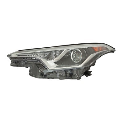 2018 toyota c hr front driver side replacement led headlight lens and housing arswlto2518193c