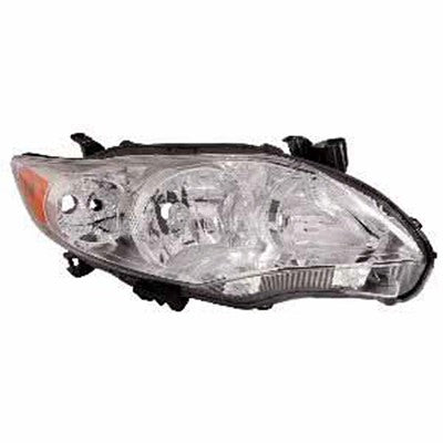 2011 toyota corolla front passenger side replacement headlight lens and housing arswlto2519131